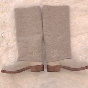 Authentic CHANEL Grey Boots